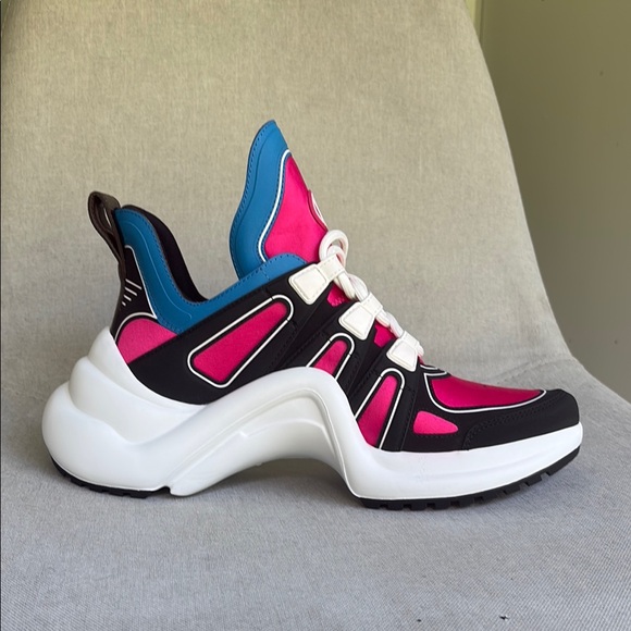 Louis Vuitton Pink and Blue Archlight Sneaker - Picture 5 of 8